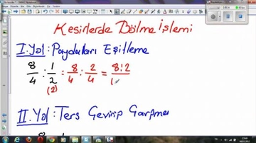 6 Sınıf Bölme İşlemleri 6 Sınıf Bölme İşlemleri